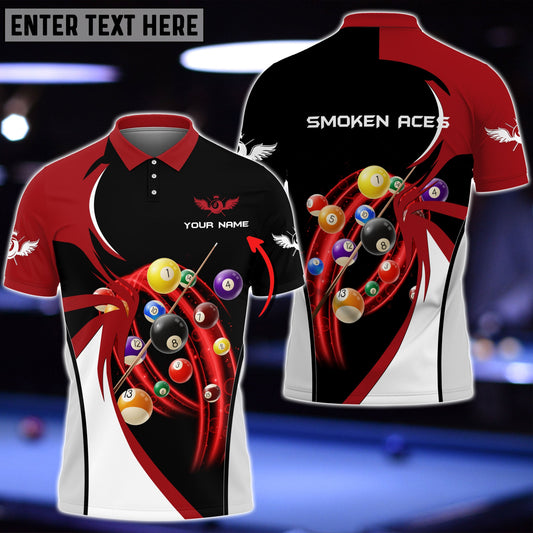 Lasfour Smoken Aces Billiard Customized 3D Print Shirt BIA0646