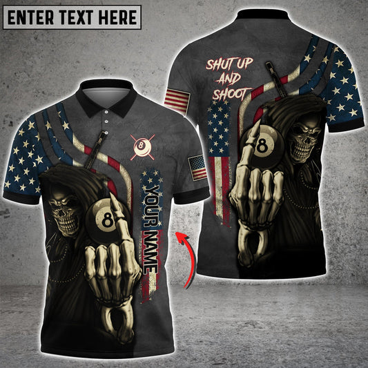 Lasfour 8 Balls Shut Up And Shoot Billiard Customized 3D Shirt BIA0045
