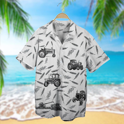 Tractor Pattern - Hawaiian Shirt, Animal Farm Hawaiian Shirts For Men, women HO2488