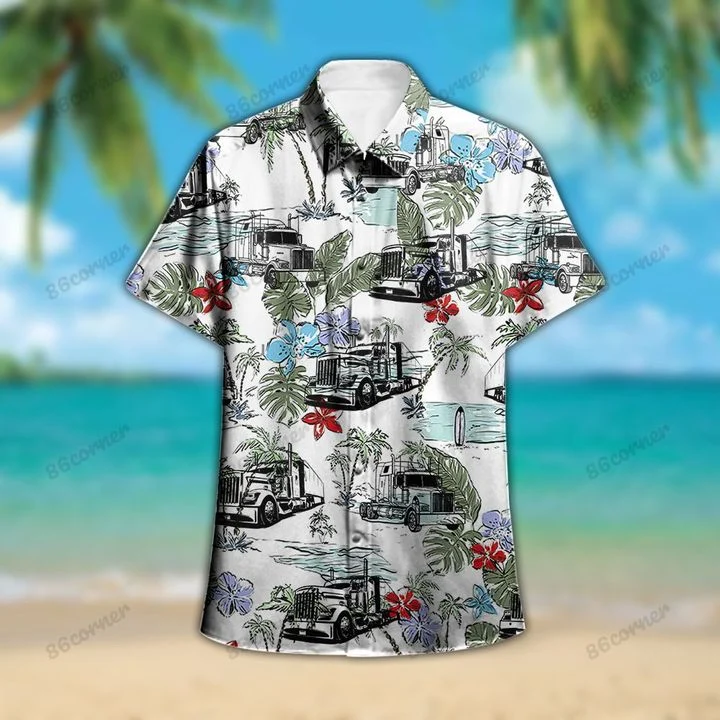 Trucks Hawaii Shirt, Summer aloha shirt, Gift for summer HO0786