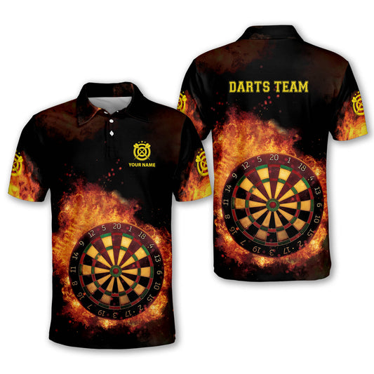 Flame Dartboard Shirts Dart League Shirts DM0015