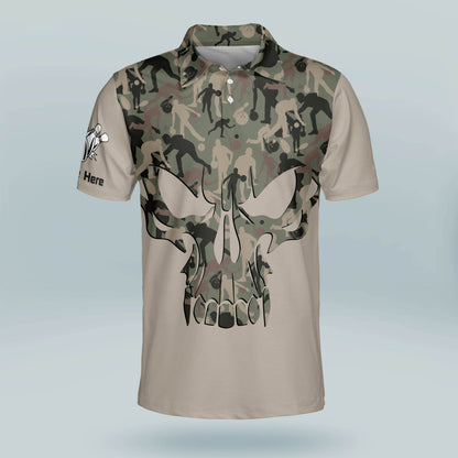 Custom Skull Bowling Shirts Camo BM0120