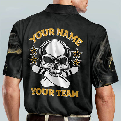 Custom Skull Designer Bowling Shirt BM0123