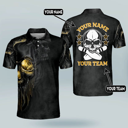 Custom Skull Designer Bowling Shirt BM0123