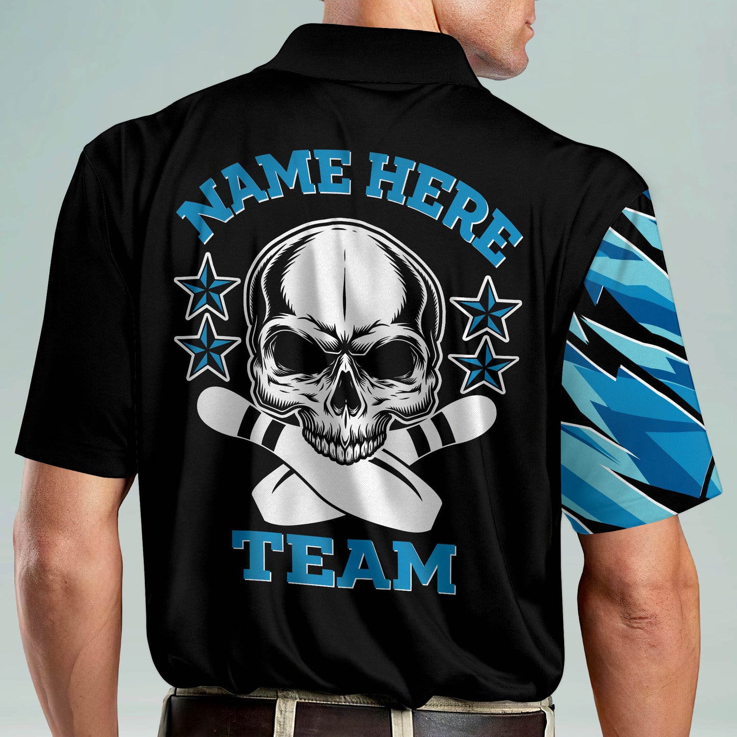 Custom Skull Designer Bowling Shirt BM0076