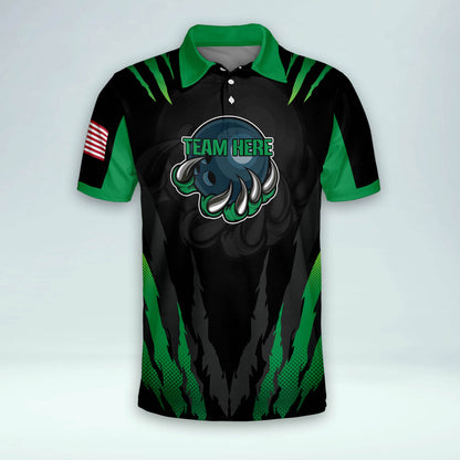 Custom Bowling Shirts For Men - Eagles Short Sleeve Bowling Team Shirts For Men - Men's Customized American Flag Designer Bowling Shirt For Men BM0129