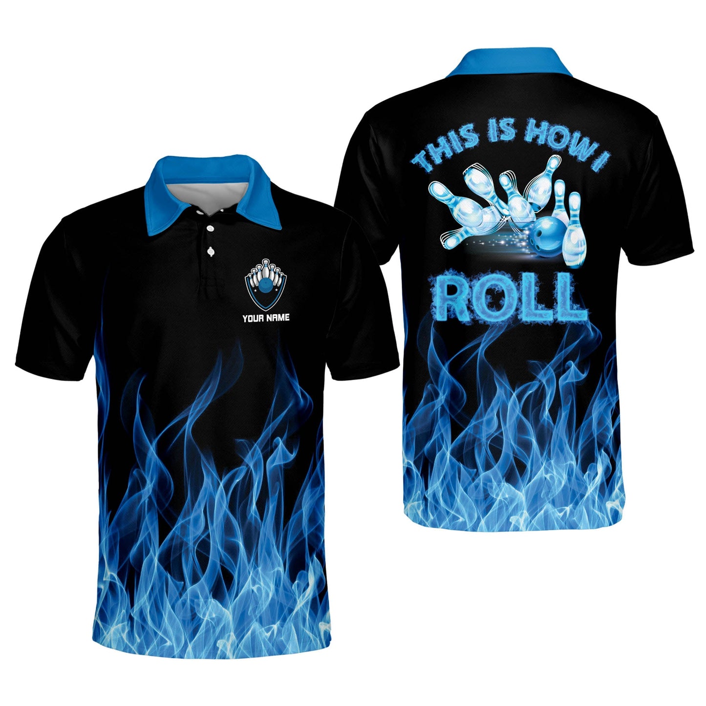 Custom Fire Crazy Bowling Shirt Unisex BM0221