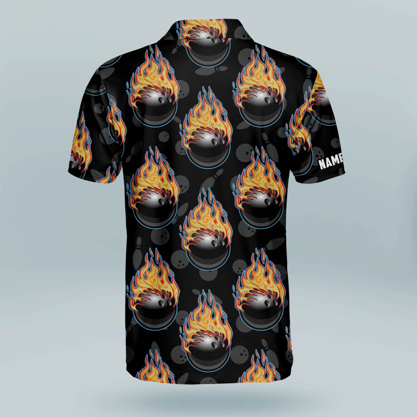 Custom Funny Flame Ball Bowling Shirts BM0034