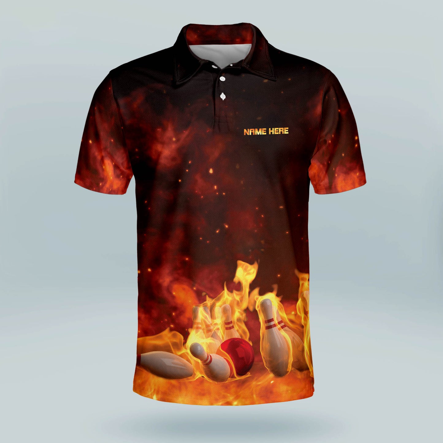 My Balls Are On Fire Bowling Polos BM0102