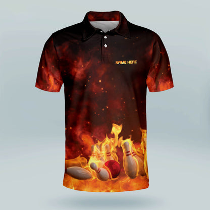 Custom Flame Bowling Shirt Retro BM0101