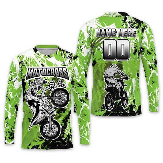 Personalized 3D Youth Kids Motocross American Flag Riding Jersey MC0007