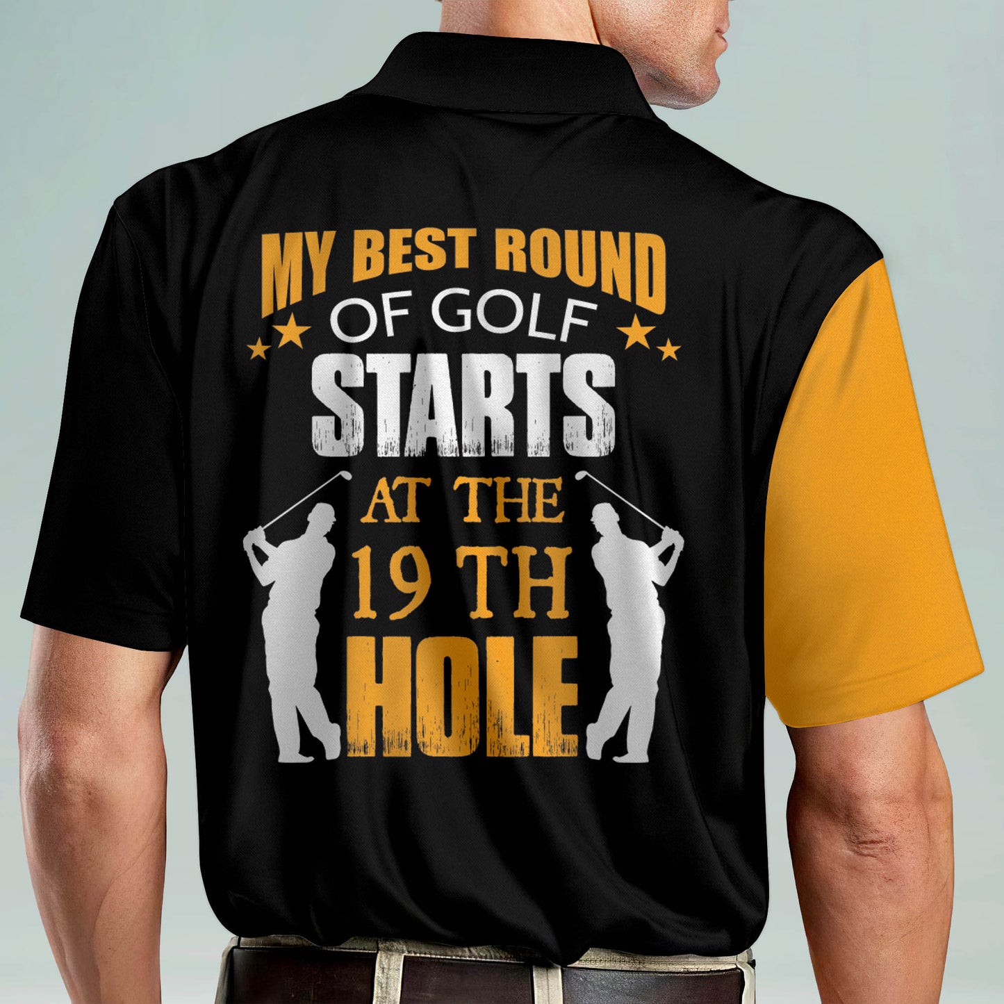 My Best Round of Golf Starts at The 19th Hole Golf Polo Shirt GM0271