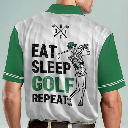 Eat Sleep Golf Repeat Golf Polo Shirt GM0235