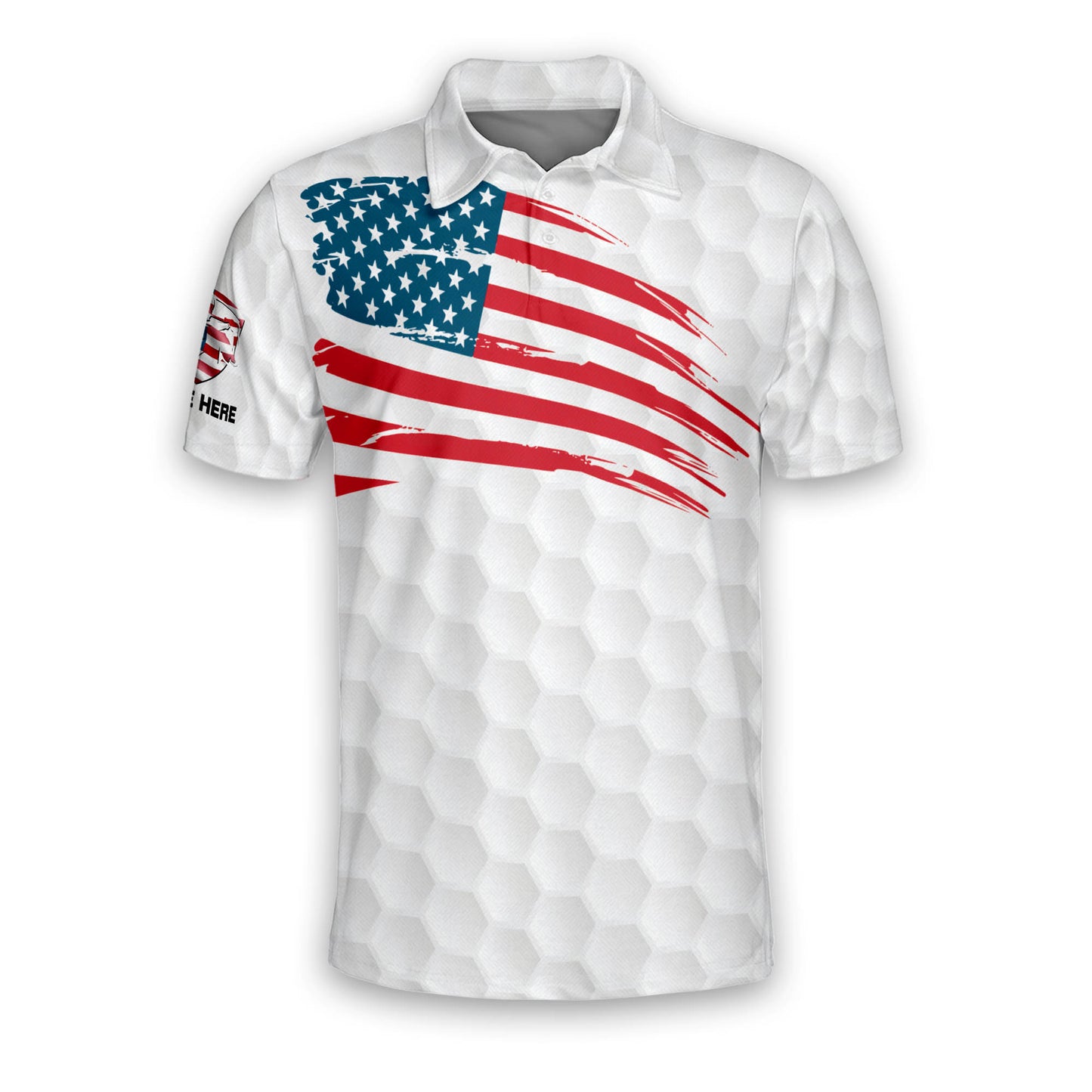 Proud Golf American Flag Golf Polo Shirt GM0118