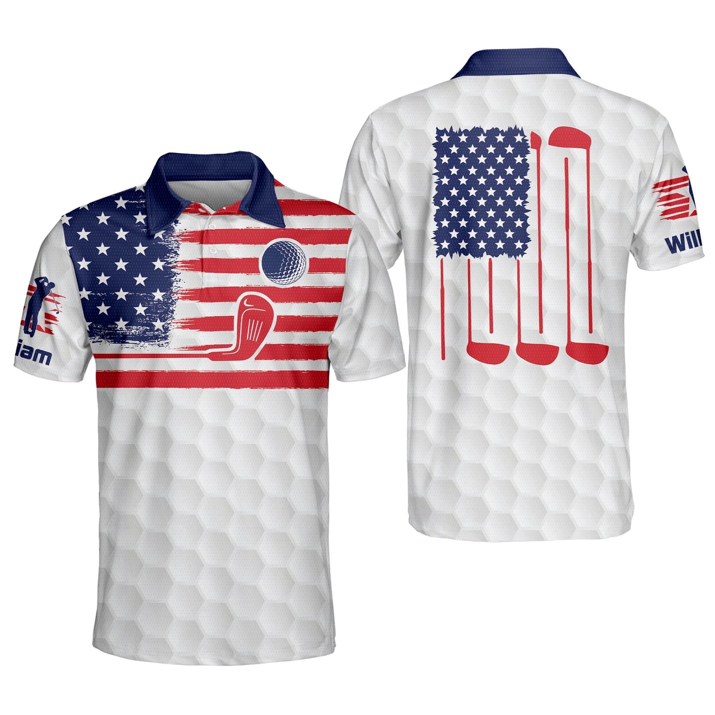 American Flag Team US Golf Polo Shirt GM0211