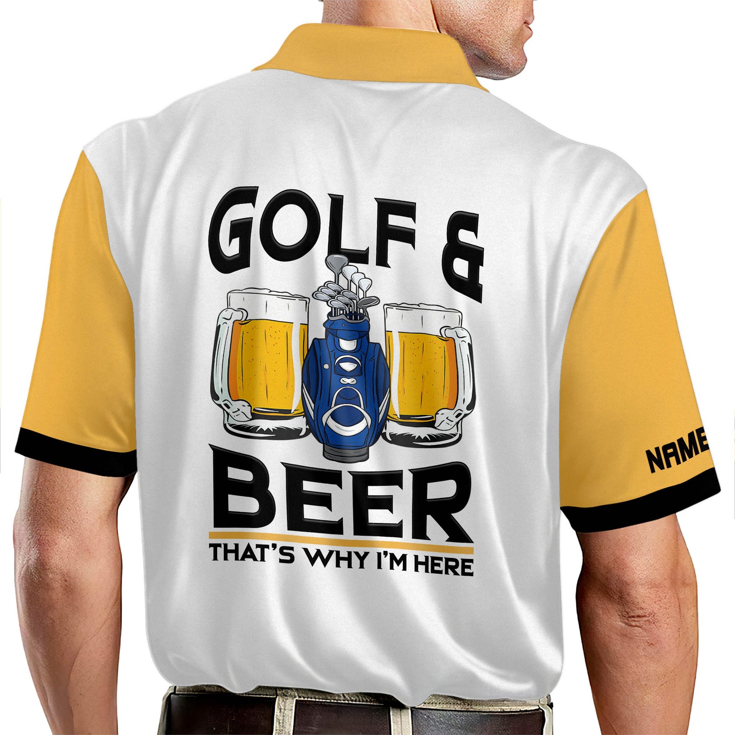 Golf And Beer That's Why I'm Here Golf Polo Shirt GM0152