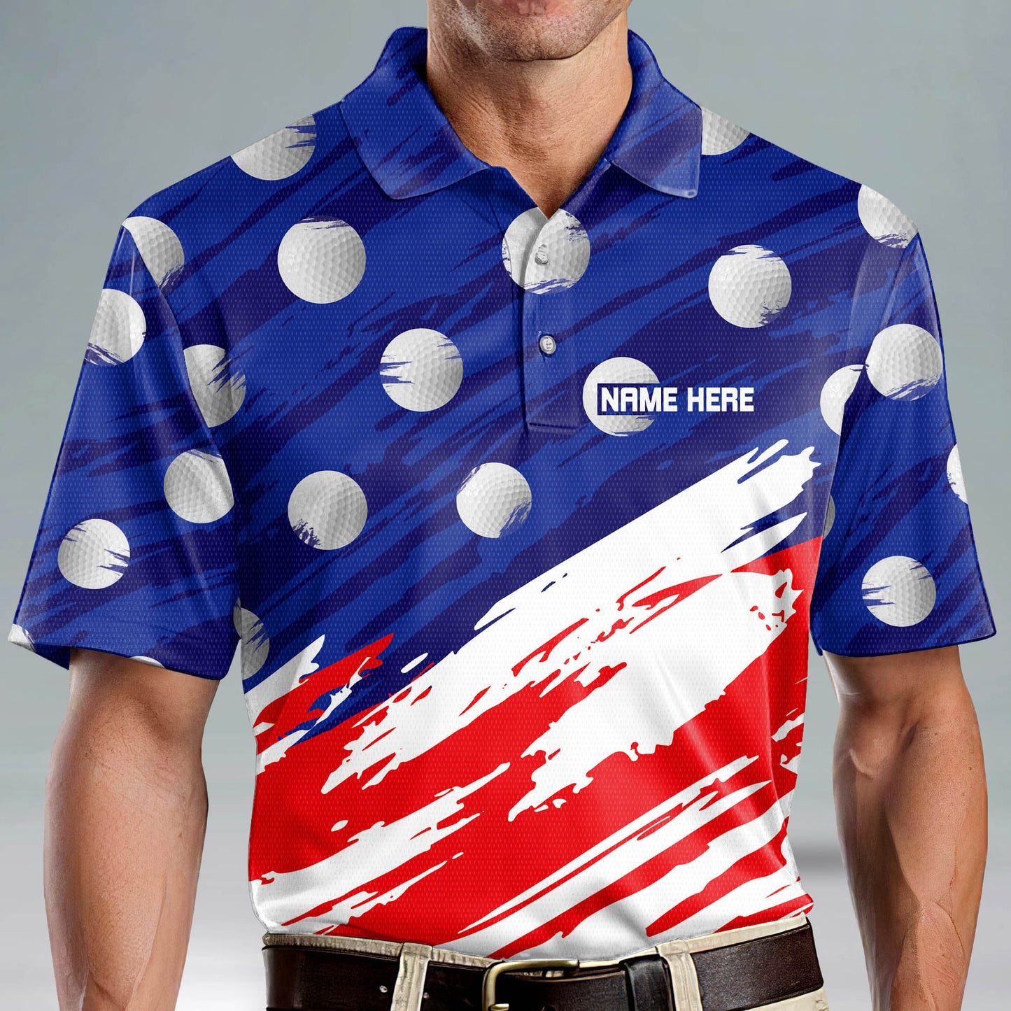 Golf Ball Pattern Polo Shirt GM0210