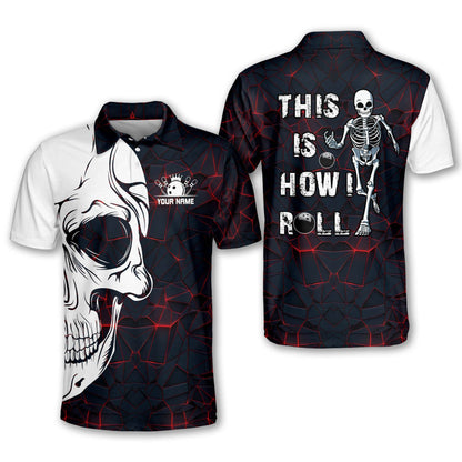 Custom Crazy Skull Bowling Shirts BM0142