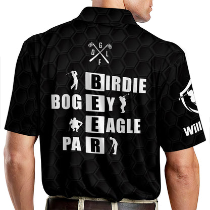 Birdie Bogey Eagle Par Golf Polo Shirt GM0206