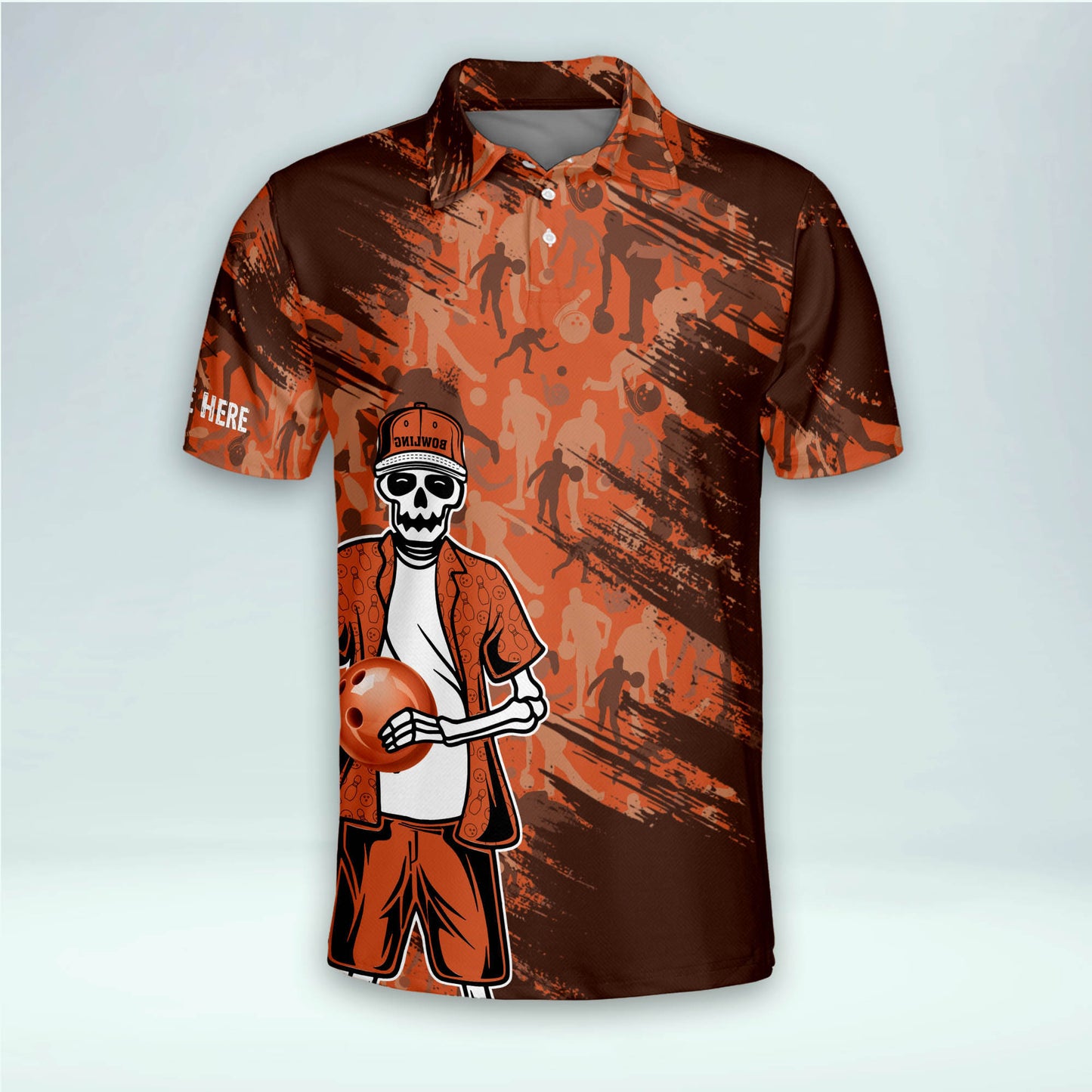 Custom Skull Designer Bowling Shirt BM0125