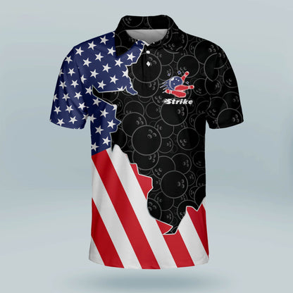 Custom American Flag Bowling Shirts BM0087