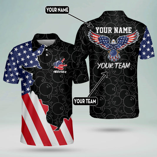 Custom American Flag Bowling Shirts BM0087