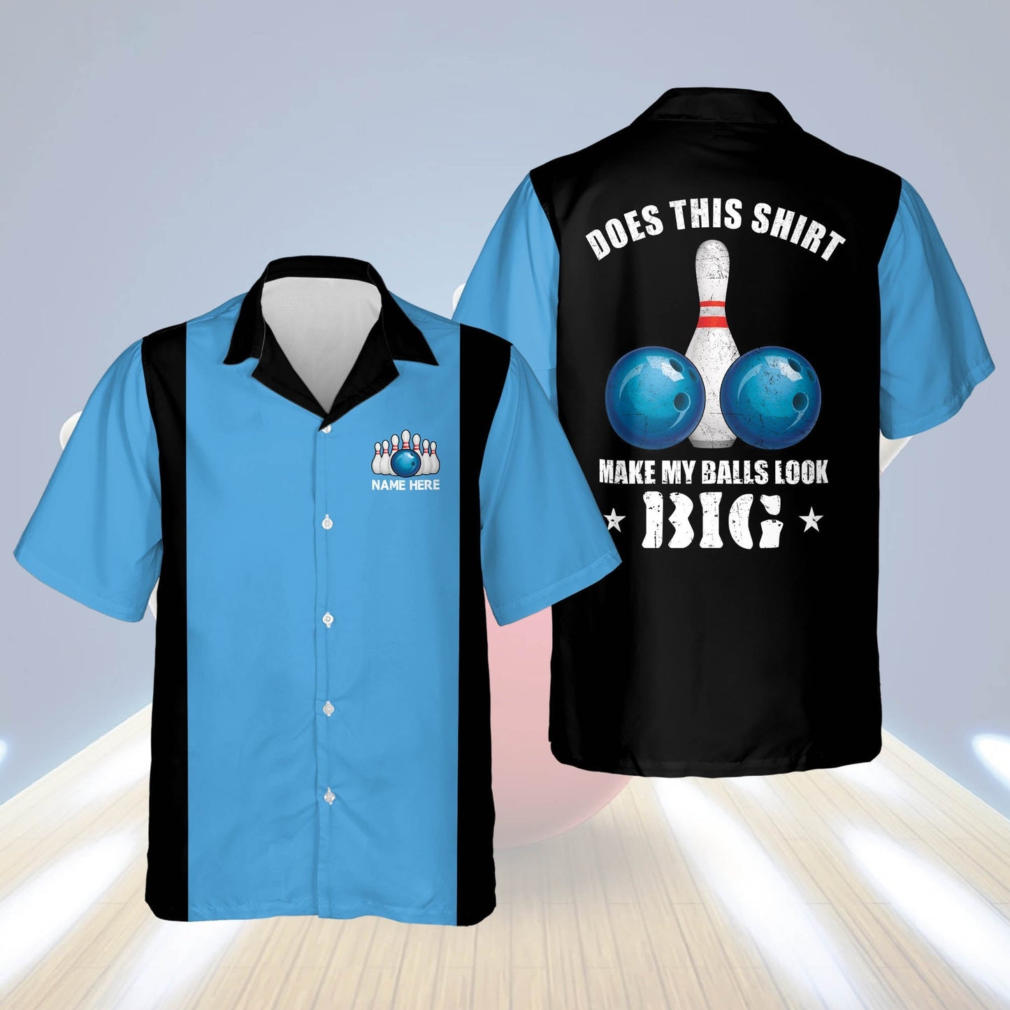 Custom Retro Vintage Hawaiian Bowling Shirts For Men , Summer gift for Bowling team shirt HO0230