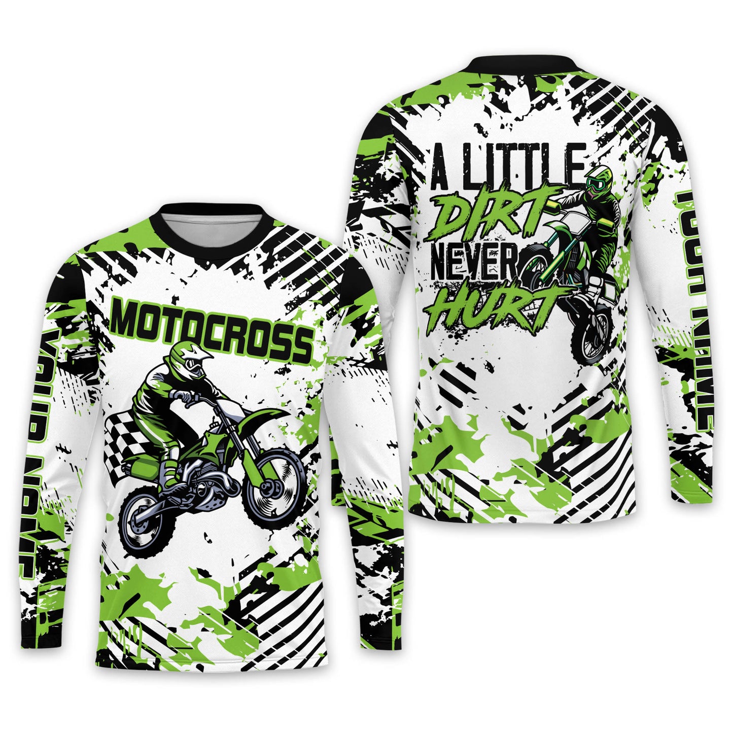 Personalized 3D Youth Kids Motocross American Flag Riding Jersey MC0012