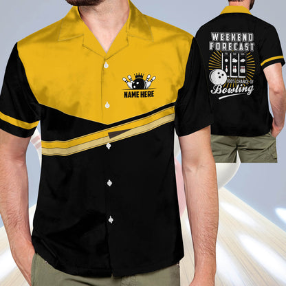 Weekend Forecast Chance of Bowling Team Bowling Shirt HB0043