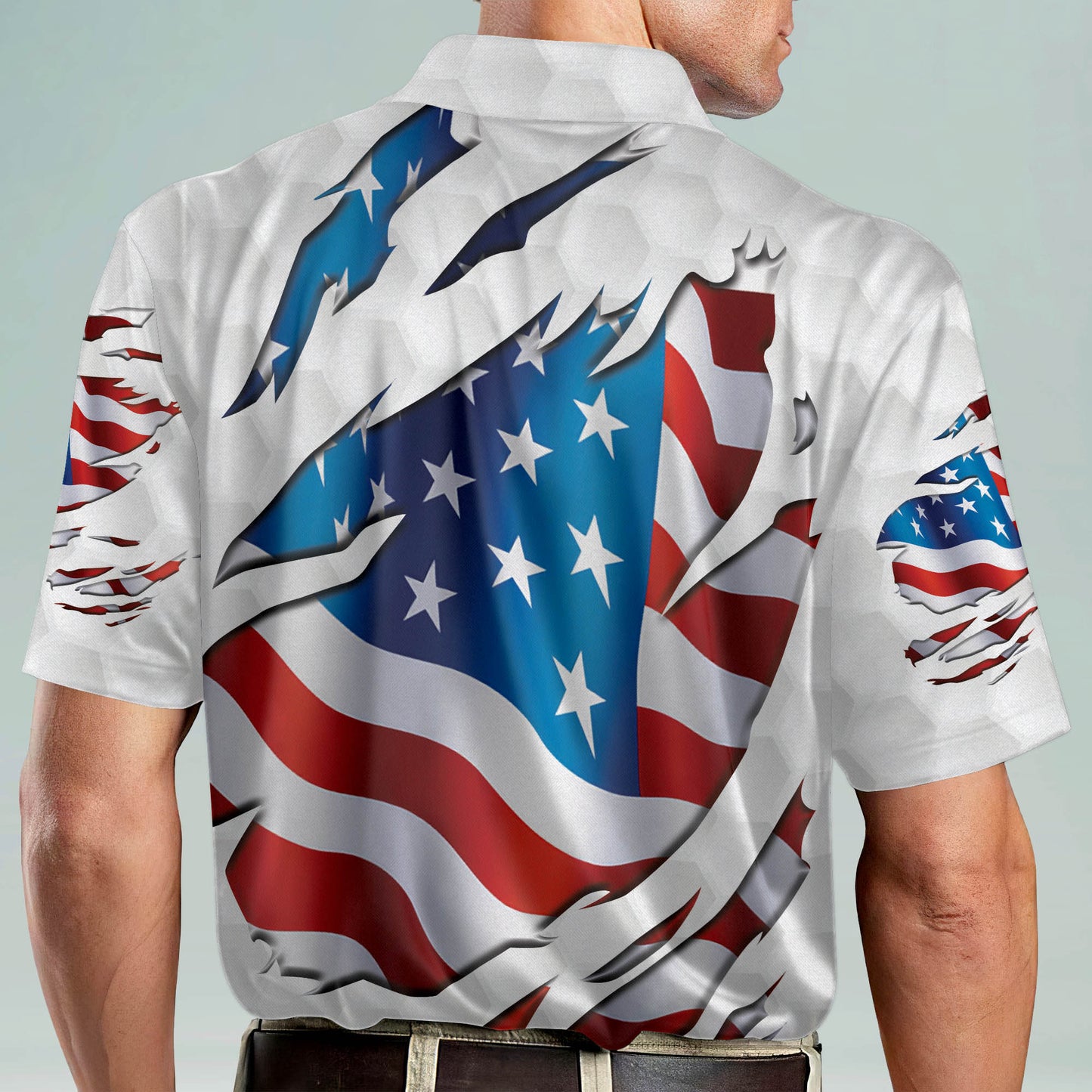 Funny Flag Patriotic Golf Polo Shirt GM0292