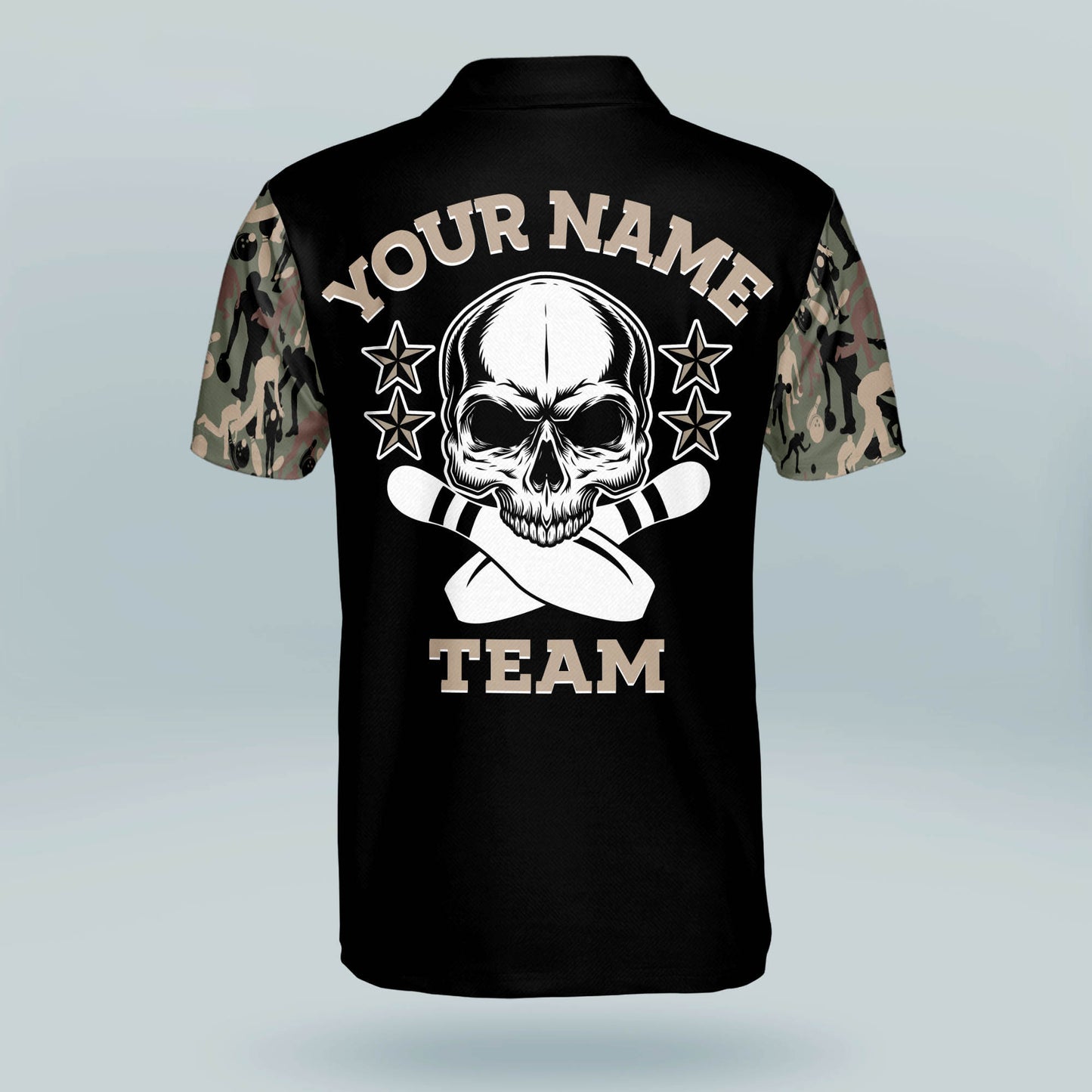Custom Crazy Skull Bowling Shirt BM0119