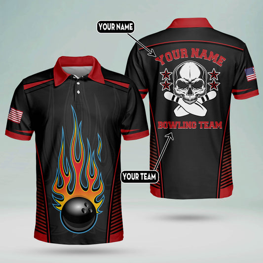 American Flag Bowling Team Shirt BM0045