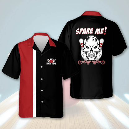 Custom with Name Spare Me Bowling Hawaiian Shirt, Bowling shirt for men HO2760