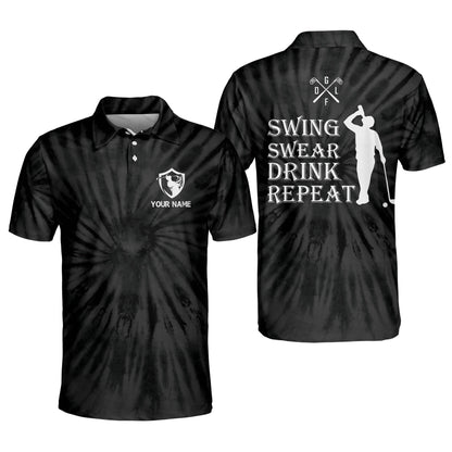 Swing Swear Drink Repeat Golf Polo Shirts GM0240