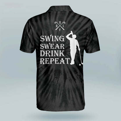 Swing Swear Drink Repeat Golf Polo Shirts GM0240