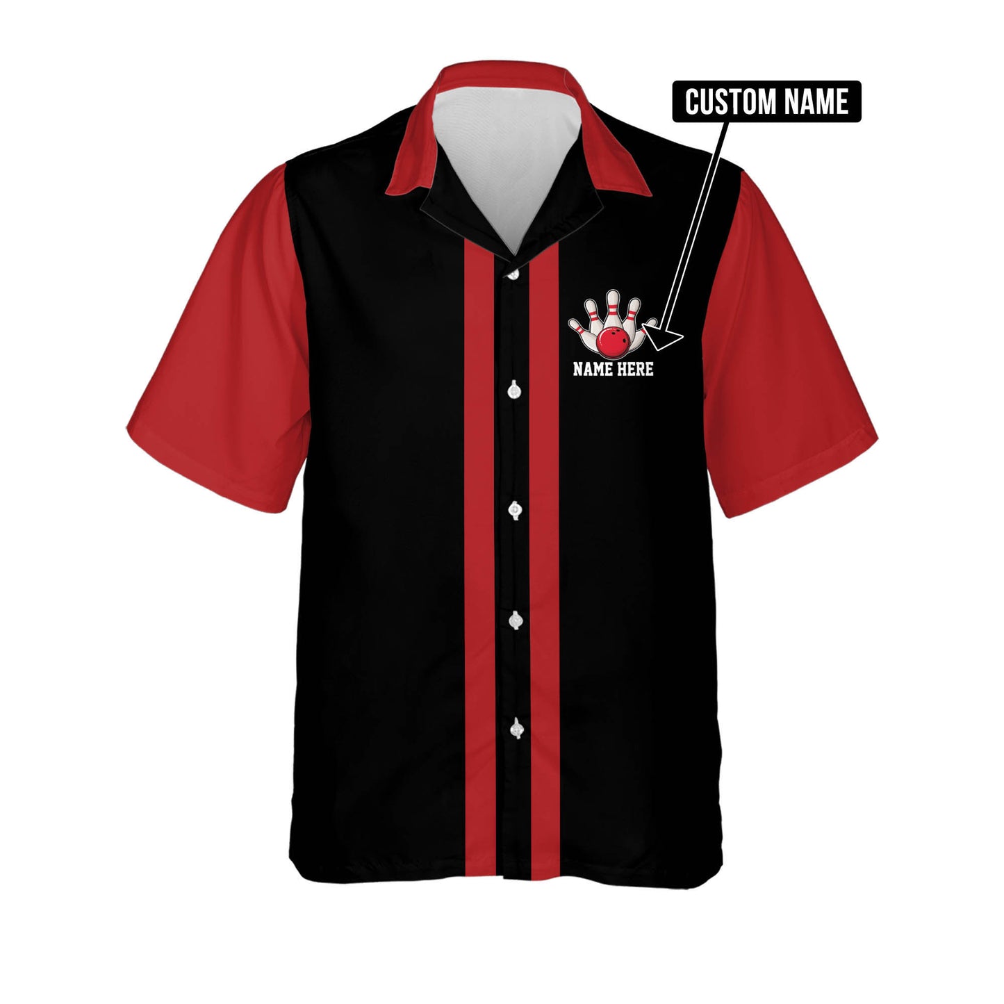 It's Not My Fault It's The Lane Conditions Custom Bowling Hawaiian Shirt, Custom Red And Black Funny Bowling Shirt HB0057