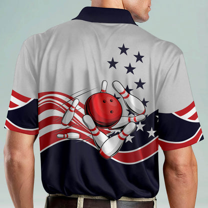 Custom American Flag Bowling Shirts BM0088
