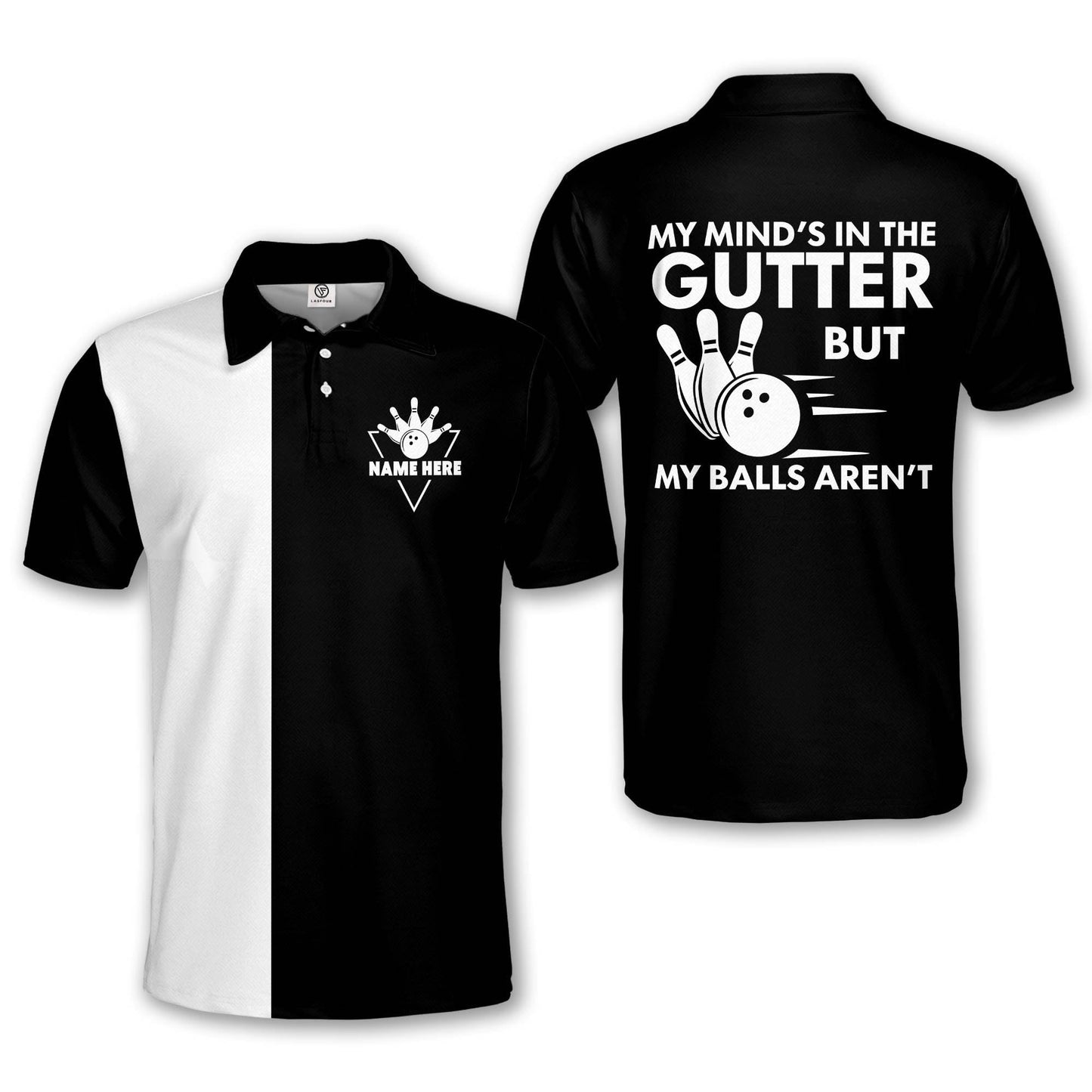 My Mind's in The Gutter Bowling Shirts BM0015