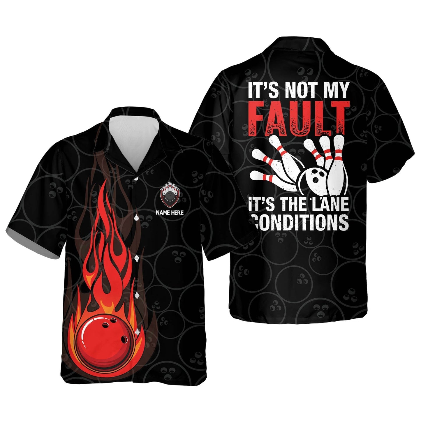 Custom Flame With Name Hawaiian Bowling Shirts, Bowling This is how i roll HO2780