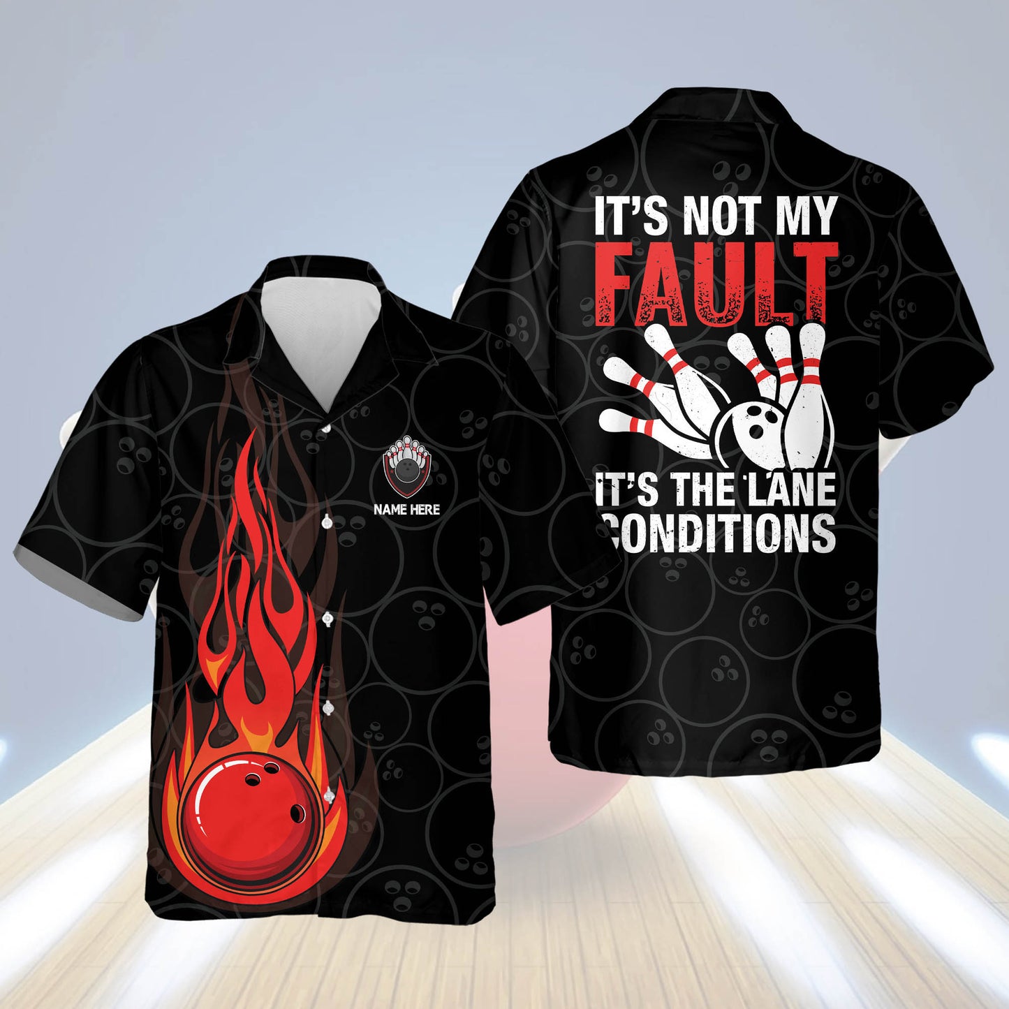 It's Not My Fault Bowling Shirt HB0063