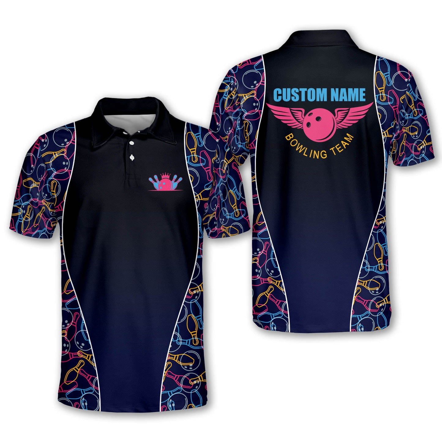 Custom Bowling Shirts For Men - Men's Bowling Team Shirts - Mens Skull Designer Bowling Shirt - Customized USA Camo Short Sleeve Bowling Shirt For Men BM0148
