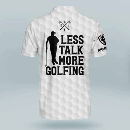 Less Talk More Golfing Patriotic Golf Polo Shirt GM0236