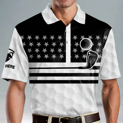 Less Talk More Golfing Patriotic Golf Polo Shirt GM0236
