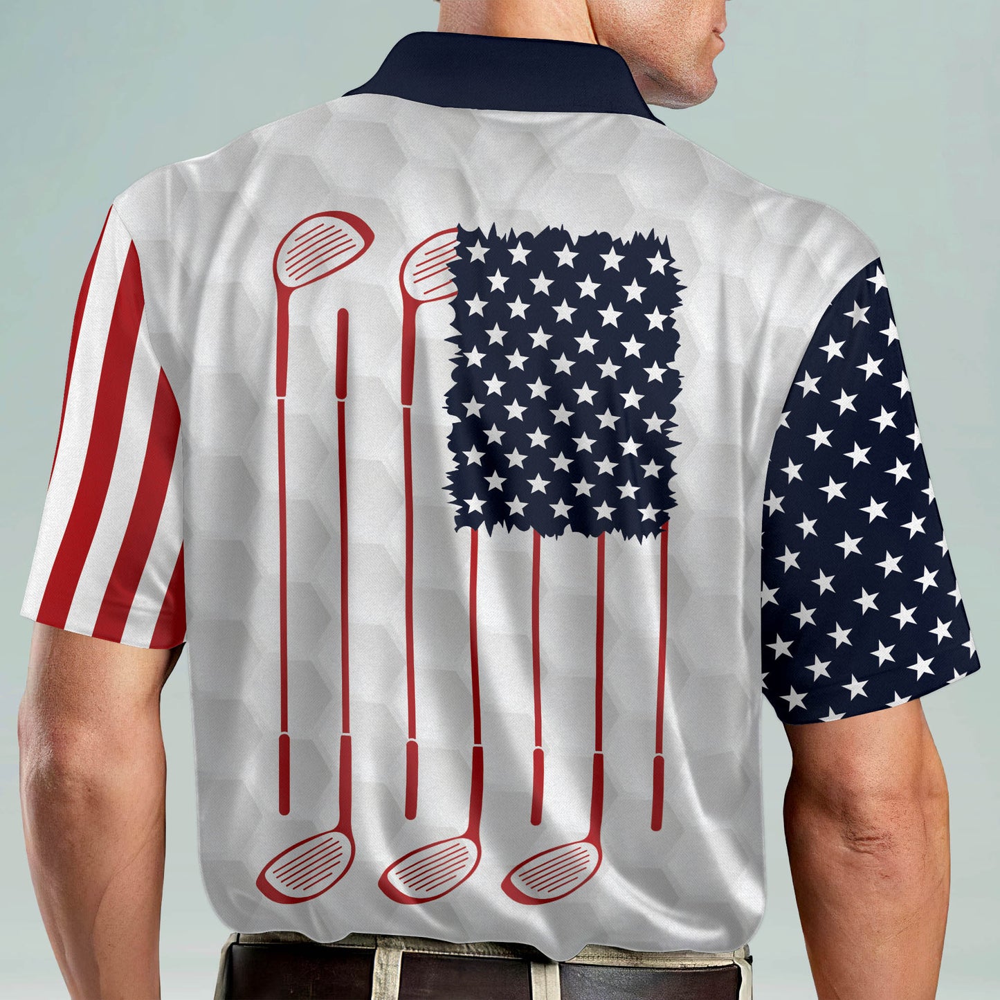 America Flag Club Golf Polo Shirt GM0127
