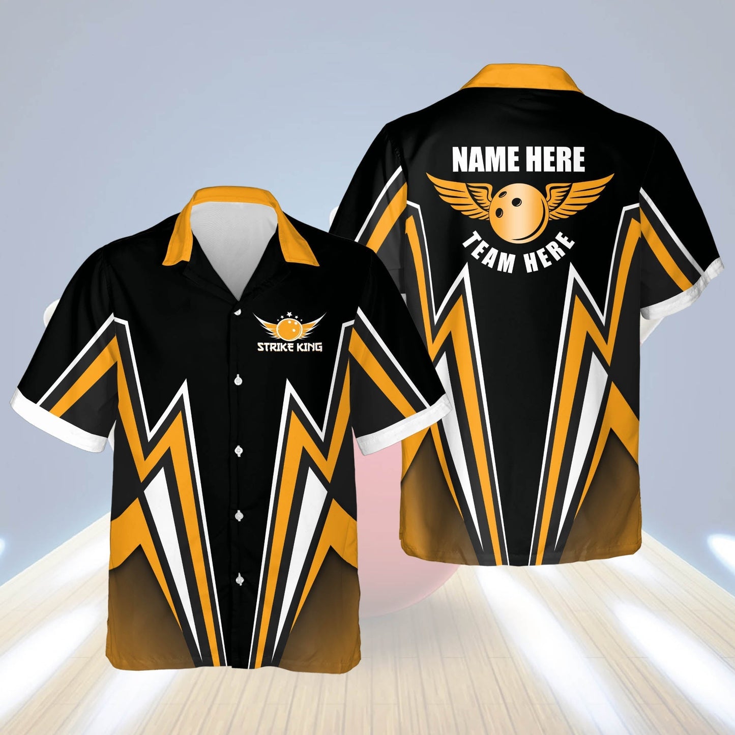 Strike King Bowling Button-Down bowling Hawaiian Shirt, Summer gift for Bowling team shirt HO2731