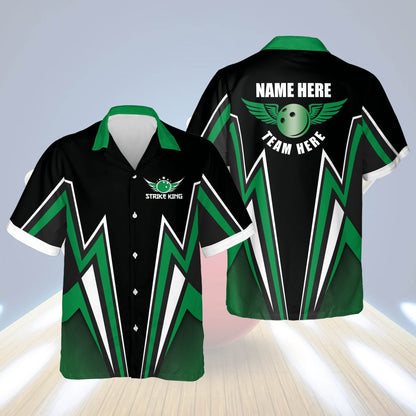 Strike King Bowling Button-Down bowling Hawaiian Shirt, Summer gift for Bowling team shirt HO2731
