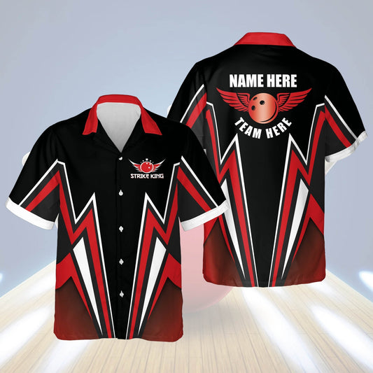 Strike King Bowling Button-Down bowling Hawaiian Shirt, Summer gift for Bowling team shirt HO2731