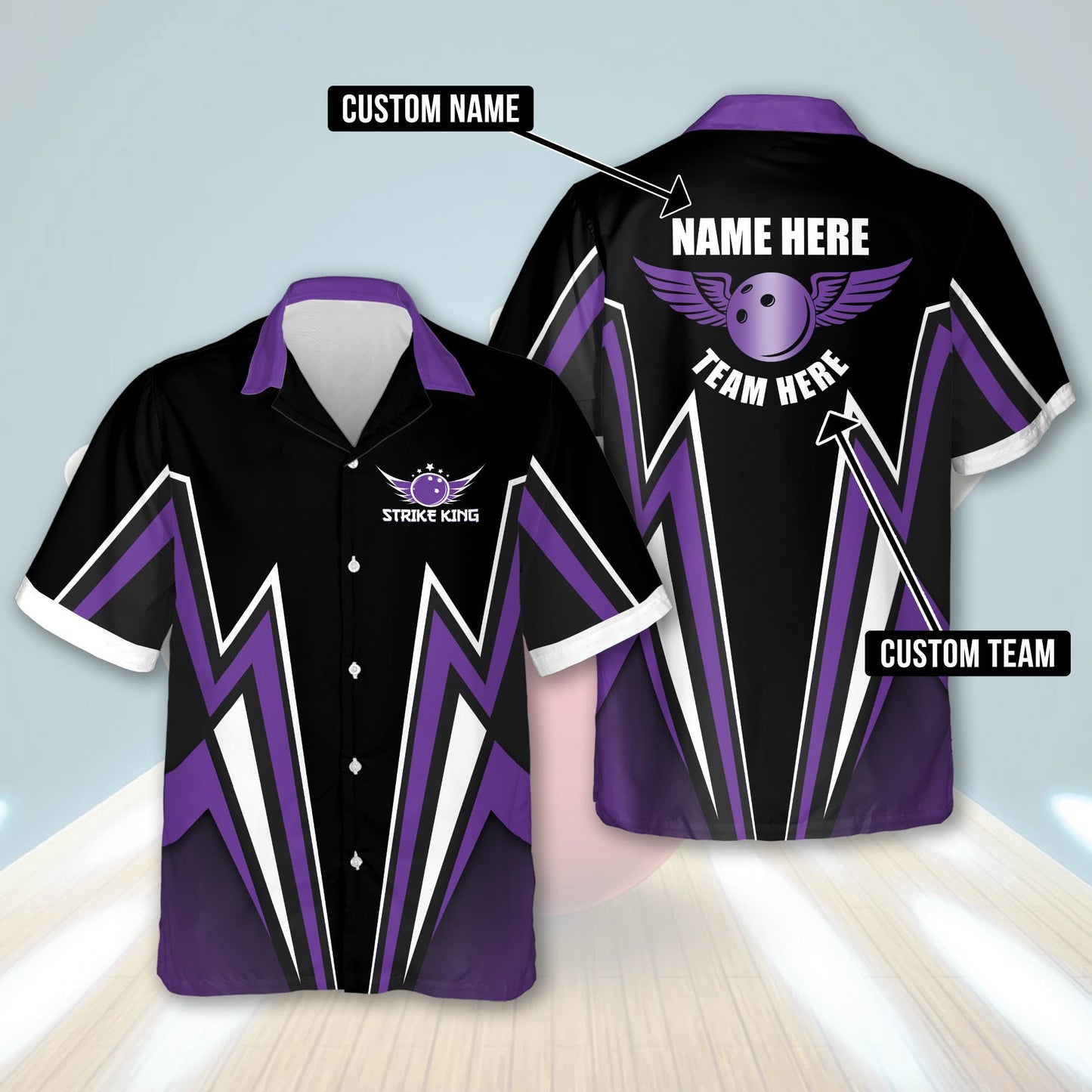 Strike King Bowling Button-Down bowling Hawaiian Shirt, Summer gift for Bowling team shirt HO2731