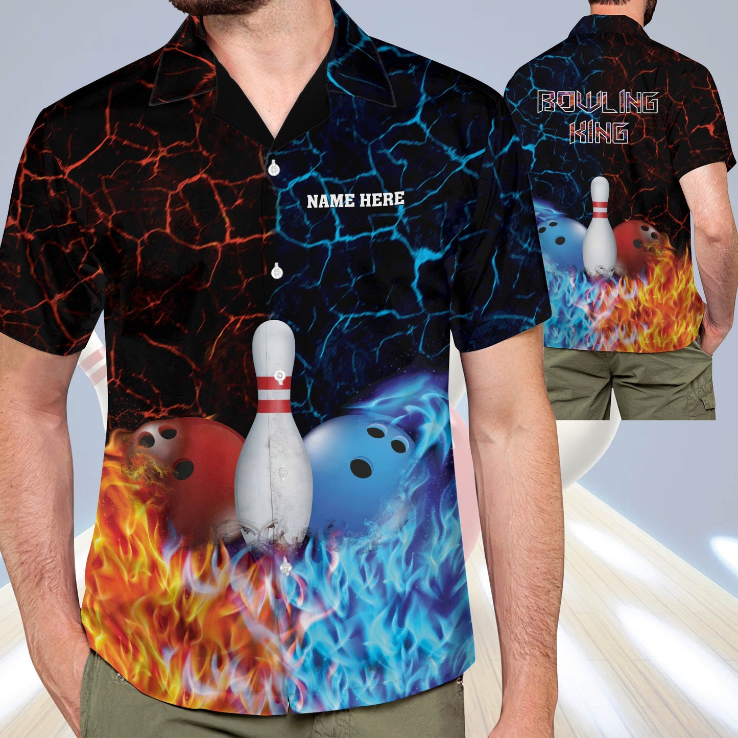 Bowling King Hawaiian Bowling Shirts HB0090
