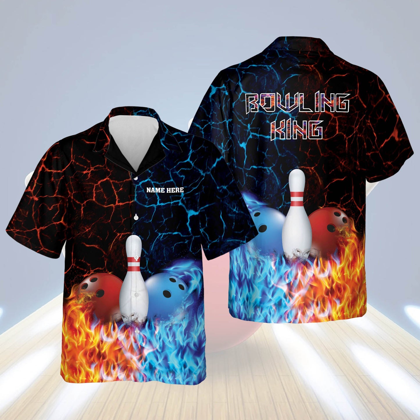 Bowling King Hawaiian Bowling Shirts HB0090
